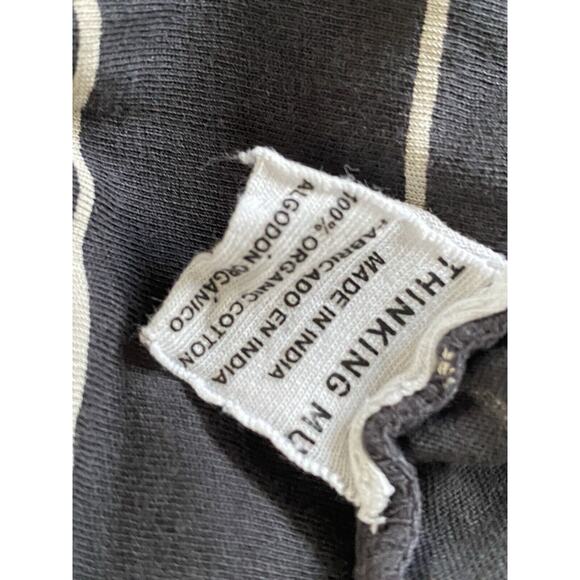 THINKING MU Organic cotton tee Black with White stripes T Shirt M - Picture 8 of 12